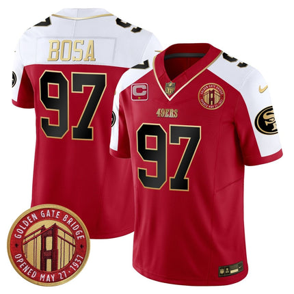 Men's 49ers Golden Gate Bridge Patch Vapor Limited Jersey - All Stitched SF49_KDZ - KINDOZY