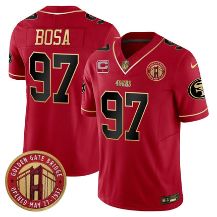 Men's 49ers Golden Gate Bridge Patch Vapor Limited Jersey - All Stitched SF49_KDZ - KINDOZY
