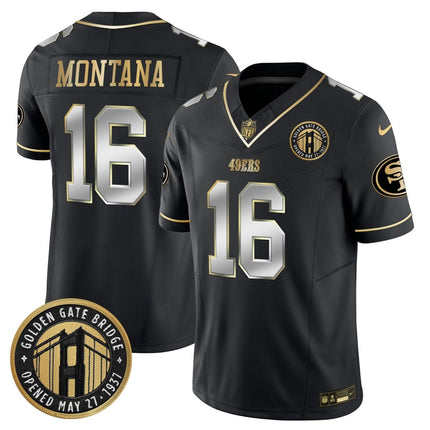 Men's 49ers Golden Gate Bridge Patch Vapor Limited Jersey - All Stitched SF49_KDZ - KINDOZY