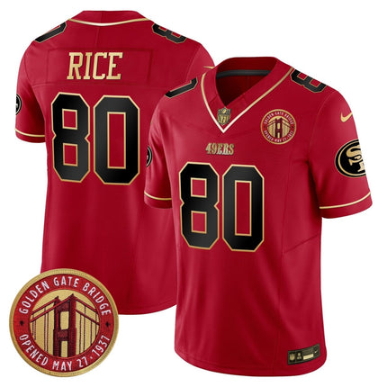 Men's 49ers Golden Gate Bridge Patch Vapor Limited Jersey - All Stitched SF49_KDZ - KINDOZY