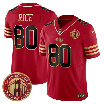 Men's 49ers Golden Gate Bridge Patch Vapor Limited Jersey - All Stitched SF49_KDZ - KINDOZY