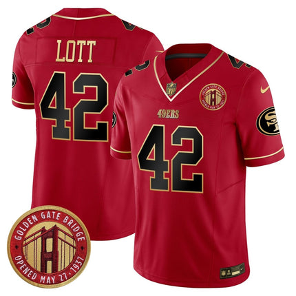 Men's 49ers Golden Gate Bridge Patch Vapor Limited Jersey - All Stitched SF49_KDZ - KINDOZY