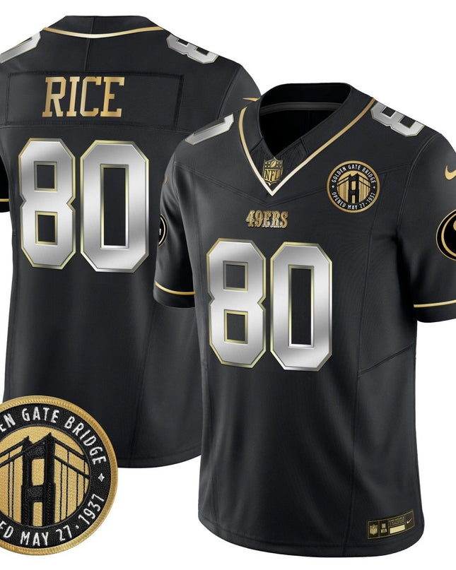 Men's 49ers Golden Gate Bridge Patch Vapor Limited Jersey - All Stitched SF49_KDZ - KINDOZY