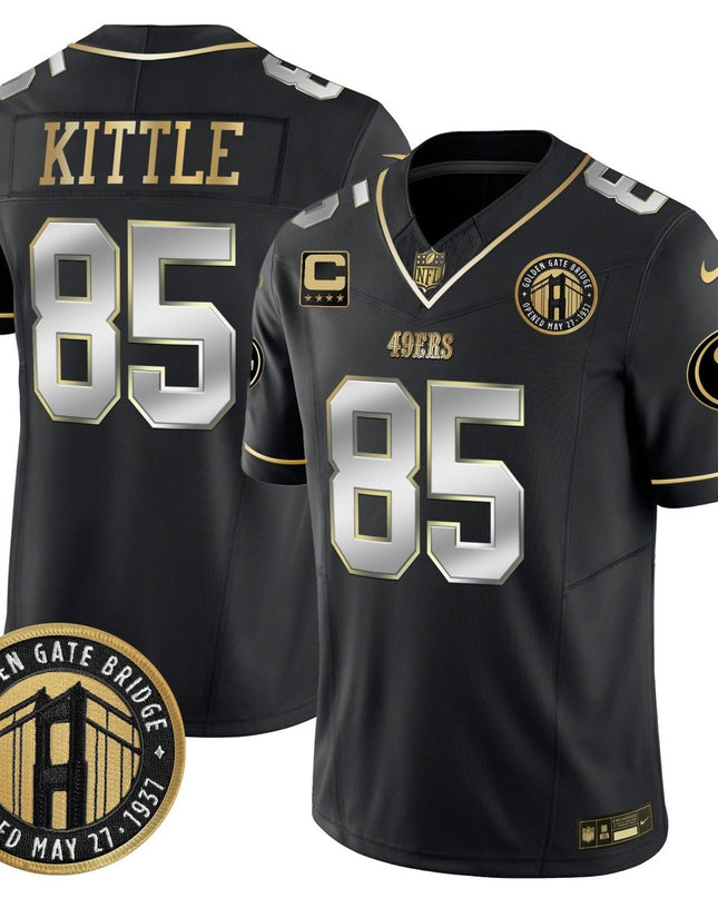 Men's 49ers Golden Gate Bridge Patch Vapor Limited Jersey - All Stitched SF49_KDZ - KINDOZY
