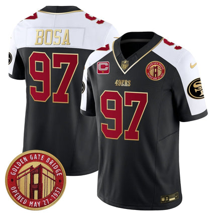 Men's 49ers Golden Gate Bridge Patch Vapor Limited Jersey - All Stitched SF49_KDZ - KINDOZY