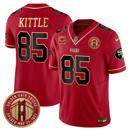 Men's 49ers Golden Gate Bridge Patch Vapor Limited Jersey - All Stitched SF49_KDZ - KINDOZY
