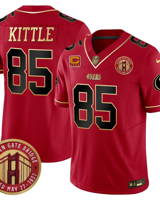 Men's 49ers Golden Gate Bridge Patch Vapor Limited Jersey - All Stitched SF49_KDZ - KINDOZY