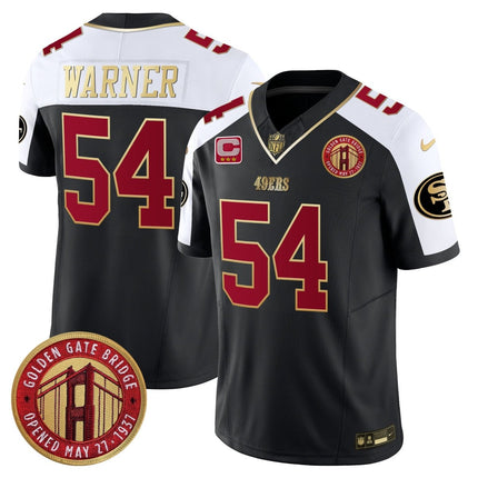 Men's 49ers Golden Gate Bridge Patch Vapor Limited Jersey - All Stitched SF49_KDZ - KINDOZY