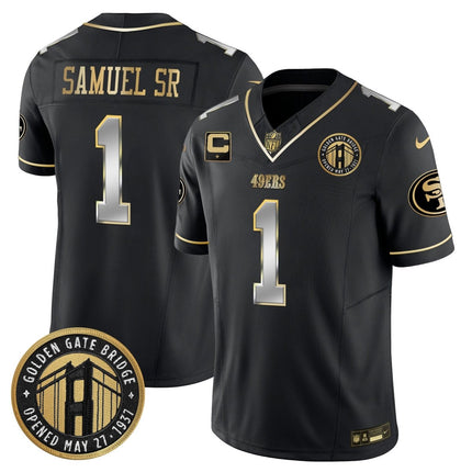 Men's 49ers Golden Gate Bridge Patch Vapor Limited Jersey - All Stitched SF49_KDZ - KINDOZY