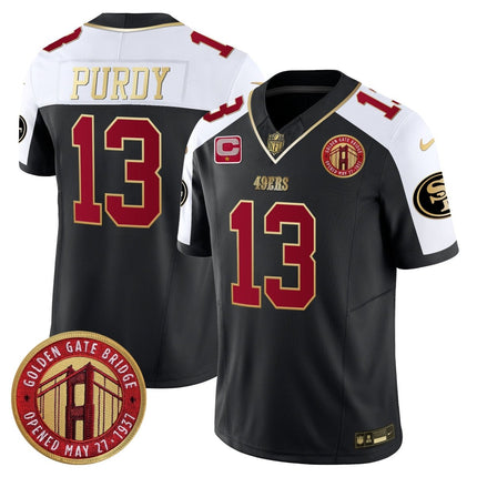 Men's 49ers Golden Gate Bridge Patch Vapor Limited Jersey - All Stitched SF49_KDZ - KINDOZY