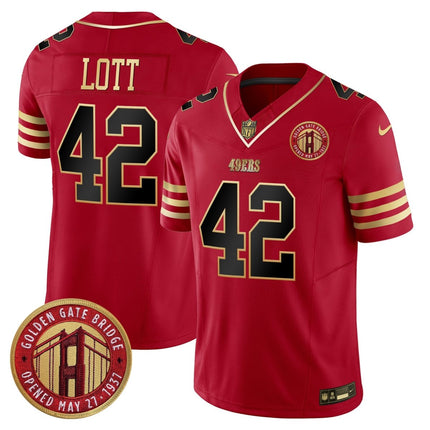 Men's 49ers Golden Gate Bridge Patch Vapor Limited Jersey - All Stitched SF49_KDZ - KINDOZY