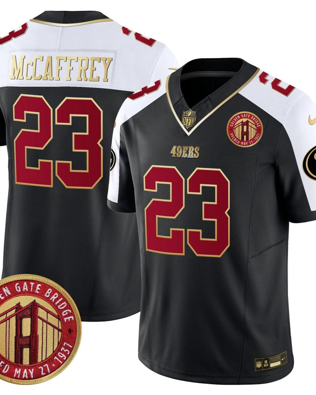 Men's 49ers Golden Gate Bridge Patch Vapor Limited Jersey - All Stitched SF49_KDZ - KINDOZY