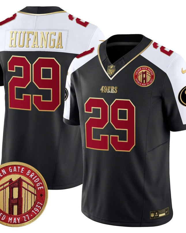Men's 49ers Golden Gate Bridge Patch Vapor Limited Jersey - All Stitched SF49_KDZ - KINDOZY