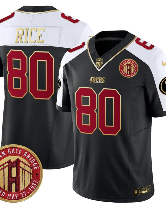 Men's 49ers Golden Gate Bridge Patch Vapor Limited Jersey - All Stitched SF49_KDZ - KINDOZY