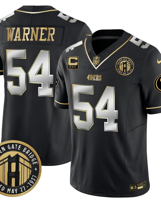 Men's 49ers Golden Gate Bridge Patch Vapor Limited Jersey - All Stitched SF49_KDZ - KINDOZY