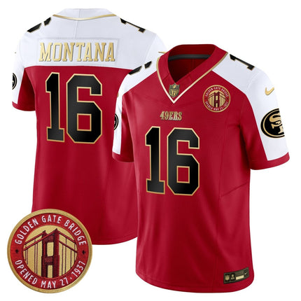 Men's 49ers Golden Gate Bridge Patch Vapor Limited Jersey - All Stitched SF49_KDZ - KINDOZY