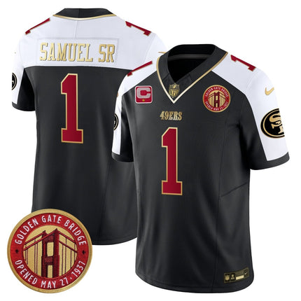 Men's 49ers Golden Gate Bridge Patch Vapor Limited Jersey - All Stitched SF49_KDZ - KINDOZY