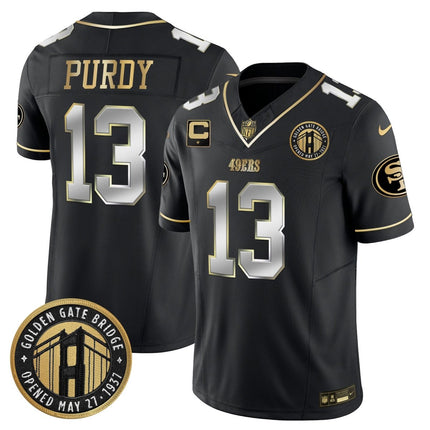 Men's 49ers Golden Gate Bridge Patch Vapor Limited Jersey - All Stitched SF49_KDZ - KINDOZY