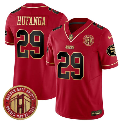 Men's 49ers Golden Gate Bridge Patch Vapor Limited Jersey - All Stitched SF49_KDZ - KINDOZY