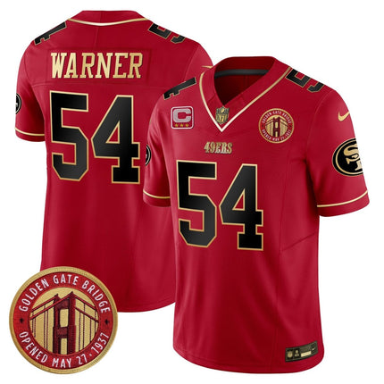 Men's 49ers Golden Gate Bridge Patch Vapor Limited Jersey - All Stitched SF49_KDZ - KINDOZY