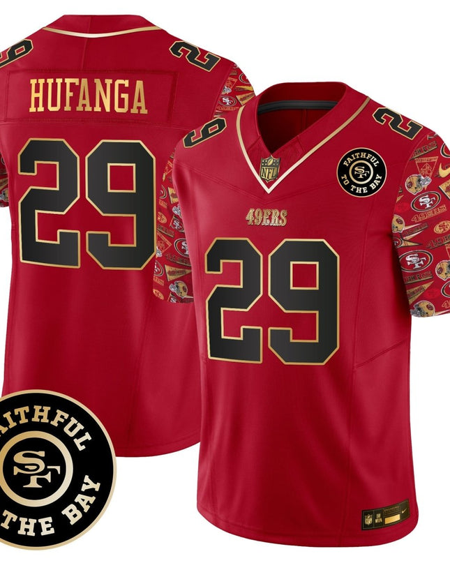 Men's 49ers Pattern Style Vapor Limited Jersey - All Stitched SF49_KDZ - KINDOZY