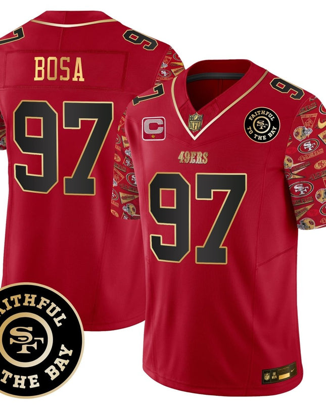 Men's 49ers Pattern Style Vapor Limited Jersey - All Stitched SF49_KDZ - KINDOZY