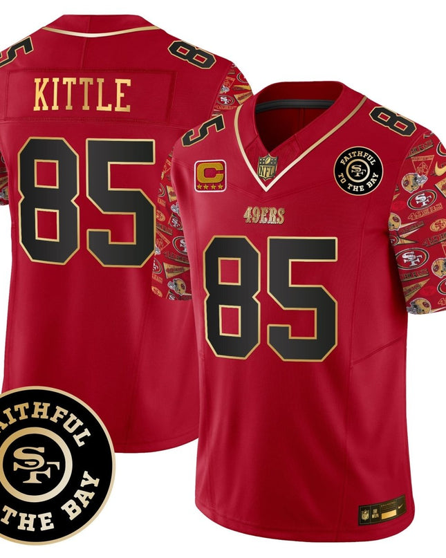 Men's 49ers Pattern Style Vapor Limited Jersey - All Stitched SF49_KDZ - KINDOZY