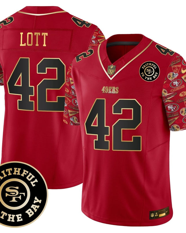Men's 49ers Pattern Style Vapor Limited Jersey - All Stitched SF49_KDZ - KINDOZY