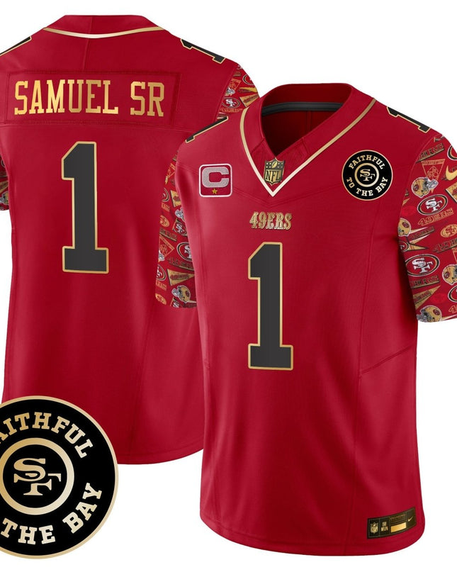 Men's 49ers Pattern Style Vapor Limited Jersey - All Stitched SF49_KDZ - KINDOZY