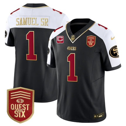 Men's 49ers Quest For Six Patch Vapor Limited Jersey - All Stitched SF49_KDZ - KINDOZY