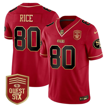 Men's 49ers Quest For Six Patch Vapor Limited Jersey - All Stitched SF49_KDZ - KINDOZY
