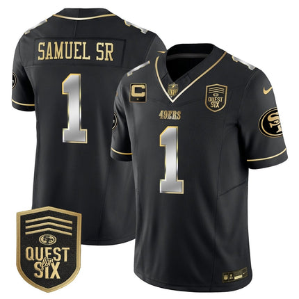 Men's 49ers Quest For Six Patch Vapor Limited Jersey - All Stitched SF49_KDZ - KINDOZY
