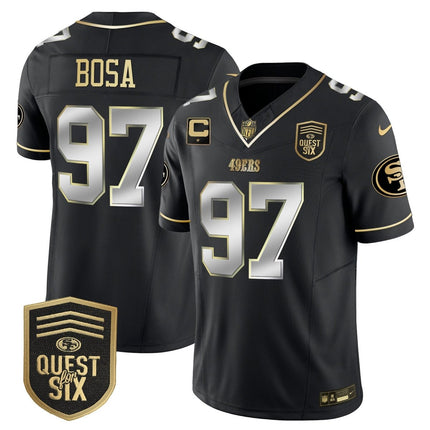 Men's 49ers Quest For Six Patch Vapor Limited Jersey - All Stitched SF49_KDZ - KINDOZY