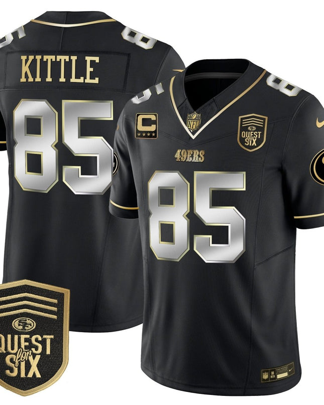 Men's 49ers Quest For Six Patch Vapor Limited Jersey - All Stitched SF49_KDZ - KINDOZY
