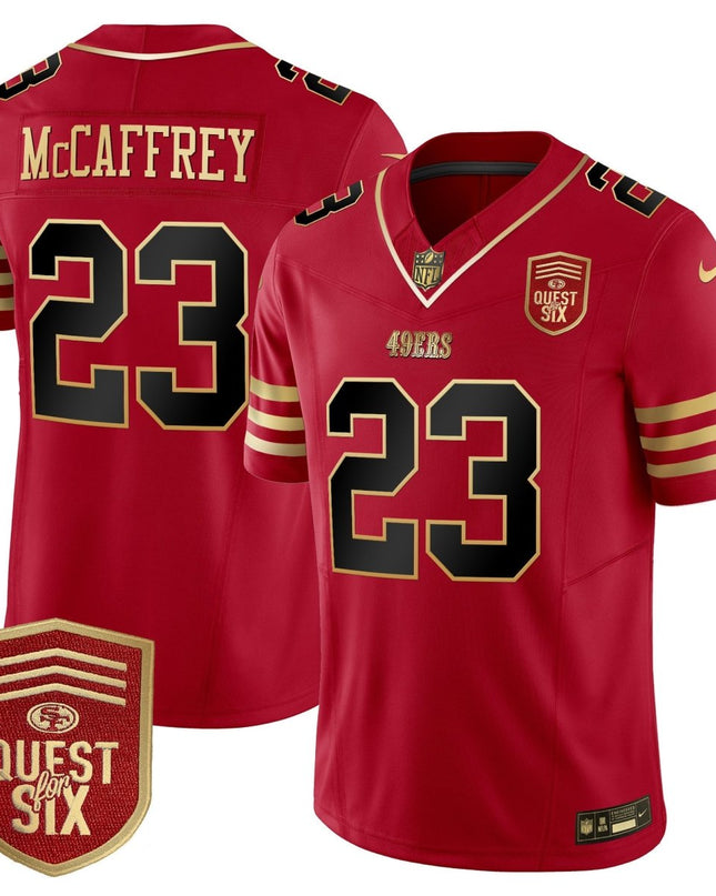 Men's 49ers Quest For Six Patch Vapor Limited Jersey - All Stitched SF49_KDZ - KINDOZY