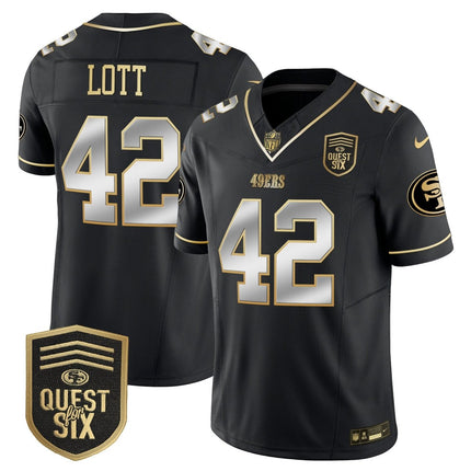 Men's 49ers Quest For Six Patch Vapor Limited Jersey - All Stitched SF49_KDZ - KINDOZY