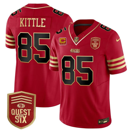 Men's 49ers Quest For Six Patch Vapor Limited Jersey - All Stitched SF49_KDZ - KINDOZY