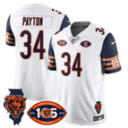 Navy Sleeves / Walter Payton / S