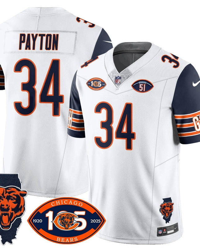 Men's Bears 1920 - 2025 The Bears Vapor Limited Jersey - All Stitched CHIBEA_KDZ - KINDOZY