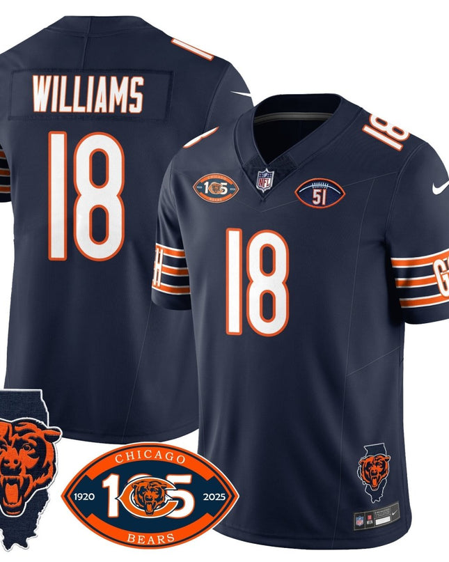 Men's Bears 1920 - 2025 The Bears Vapor Limited Jersey - All Stitched CHIBEA_KDZ - KINDOZY