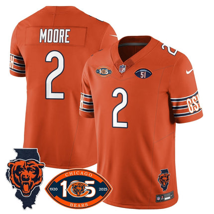 Men's Bears 1920 - 2025 The Bears Vapor Limited Jersey - All Stitched CHIBEA_KDZ - KINDOZY