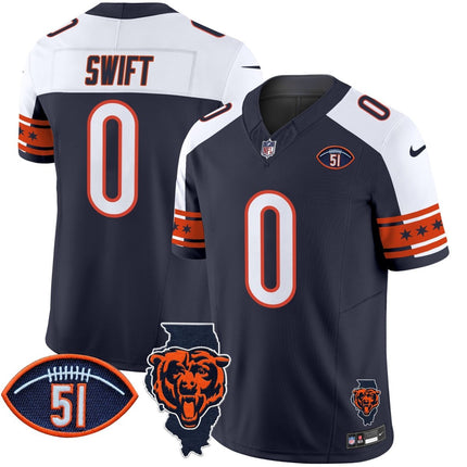 Men's Bears Illinois & Dick Butkus Patch Vapor Limited Jersey - All Stitched CHIBEA_KDZ - KINDOZY
