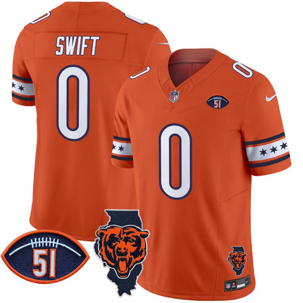 Men's Bears Illinois & Dick Butkus Patch Vapor Limited Jersey - All Stitched CHIBEA_KDZ - KINDOZY