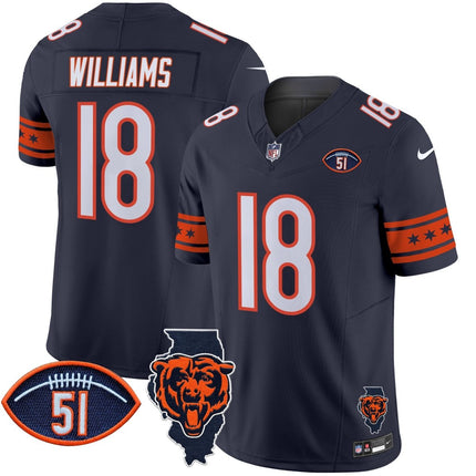 Men's Bears Illinois & Dick Butkus Patch Vapor Limited Jersey - All Stitched CHIBEA_KDZ - KINDOZY