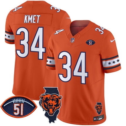 Men's Bears Illinois & Dick Butkus Patch Vapor Limited Jersey - All Stitched CHIBEA_KDZ - KINDOZY