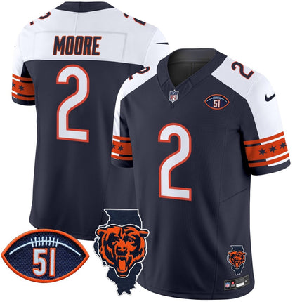 Men's Bears Illinois & Dick Butkus Patch Vapor Limited Jersey - All Stitched CHIBEA_KDZ - KINDOZY