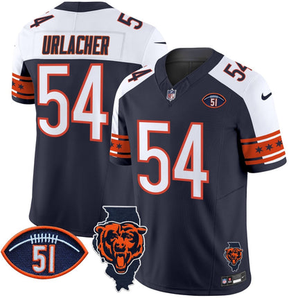 Men's Bears Illinois & Dick Butkus Patch Vapor Limited Jersey - All Stitched CHIBEA_KDZ - KINDOZY