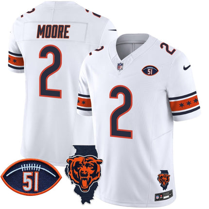 Men's Bears Illinois & Dick Butkus Patch Vapor Limited Jersey - All Stitched CHIBEA_KDZ - KINDOZY