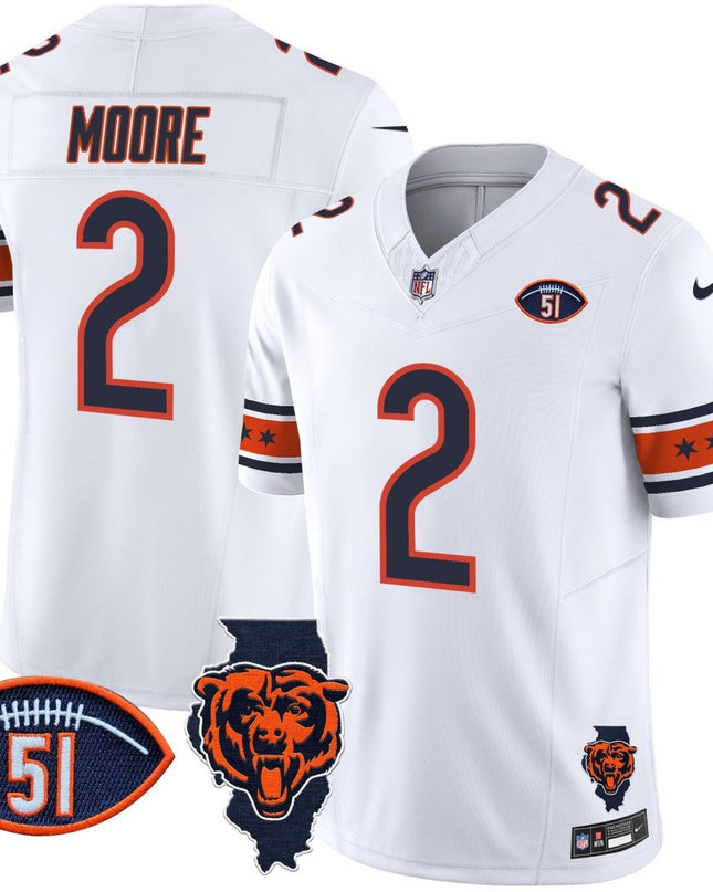 Men's Bears Illinois & Dick Butkus Patch Vapor Limited Jersey - All Stitched CHIBEA_KDZ - KINDOZY