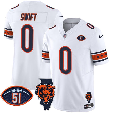 Men's Bears Illinois & Dick Butkus Patch Vapor Limited Jersey - All Stitched CHIBEA_KDZ - KINDOZY